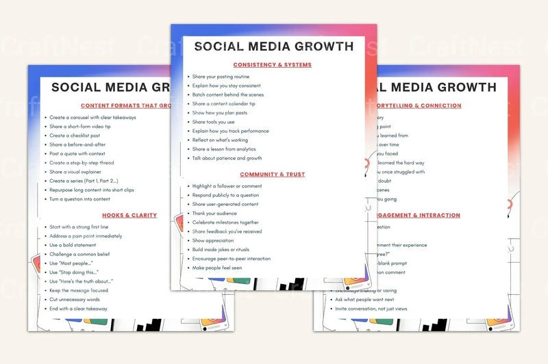 Social Media Prompt Book for Creative Engagement - CraftNest - Digital Crafting and Art