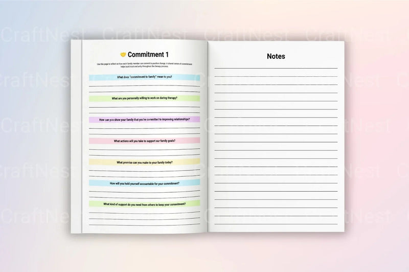 Family Therapy Workbook: Enhance Relationships and Communication - CraftNest - Digital Crafting and Art