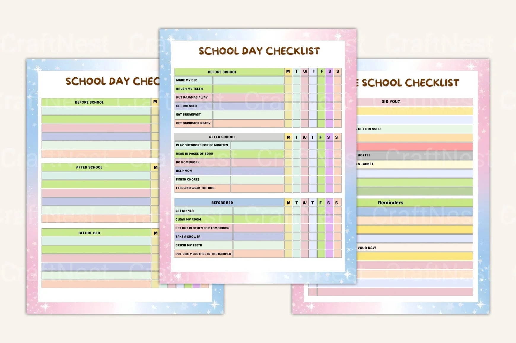Kids Task Reward Charts for Motivation and Organization - CraftNest - Digital Crafting and Art