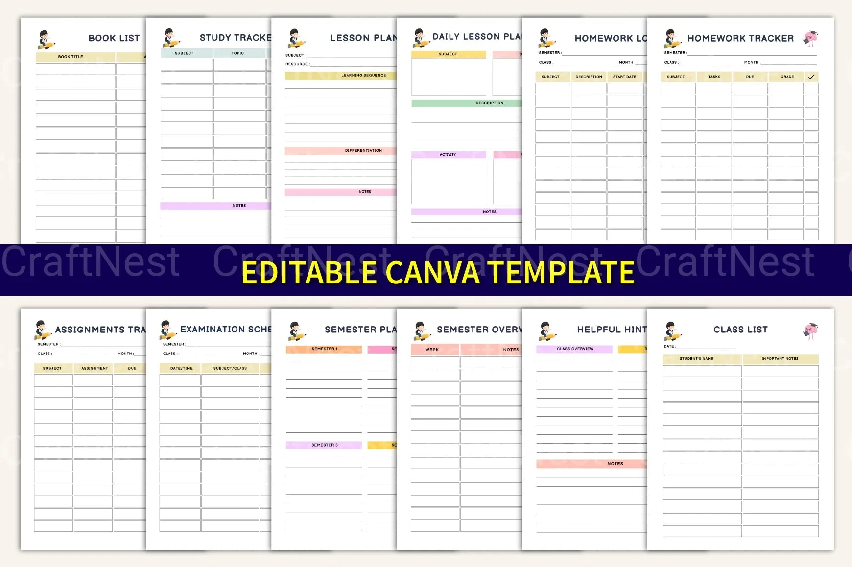 Ultimate Student Life Planner - CraftNest - Digital Crafting and Art