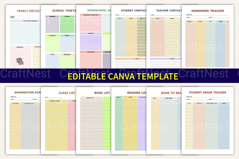 School Year Planner for Kids - CraftNest - Digital Crafting and Art
