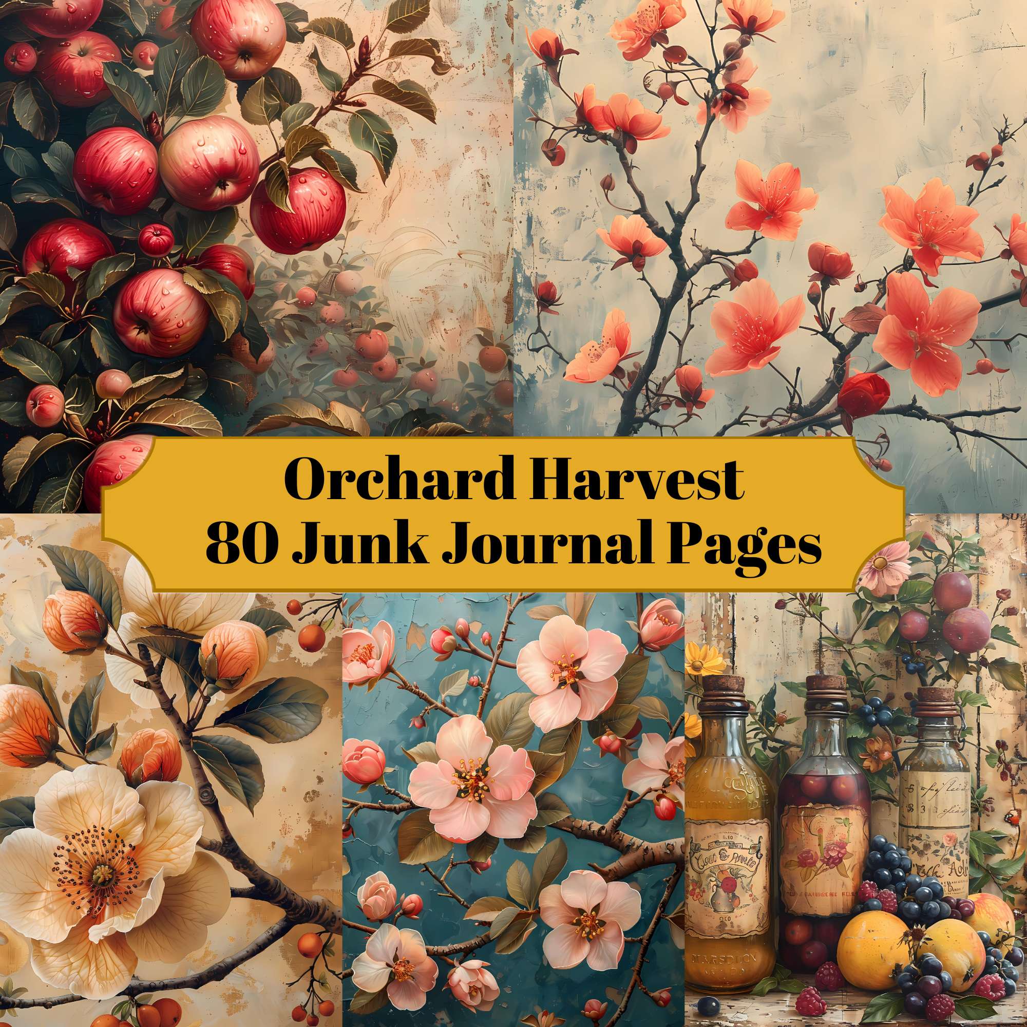 Orchard Harvest Junk Journal Pages