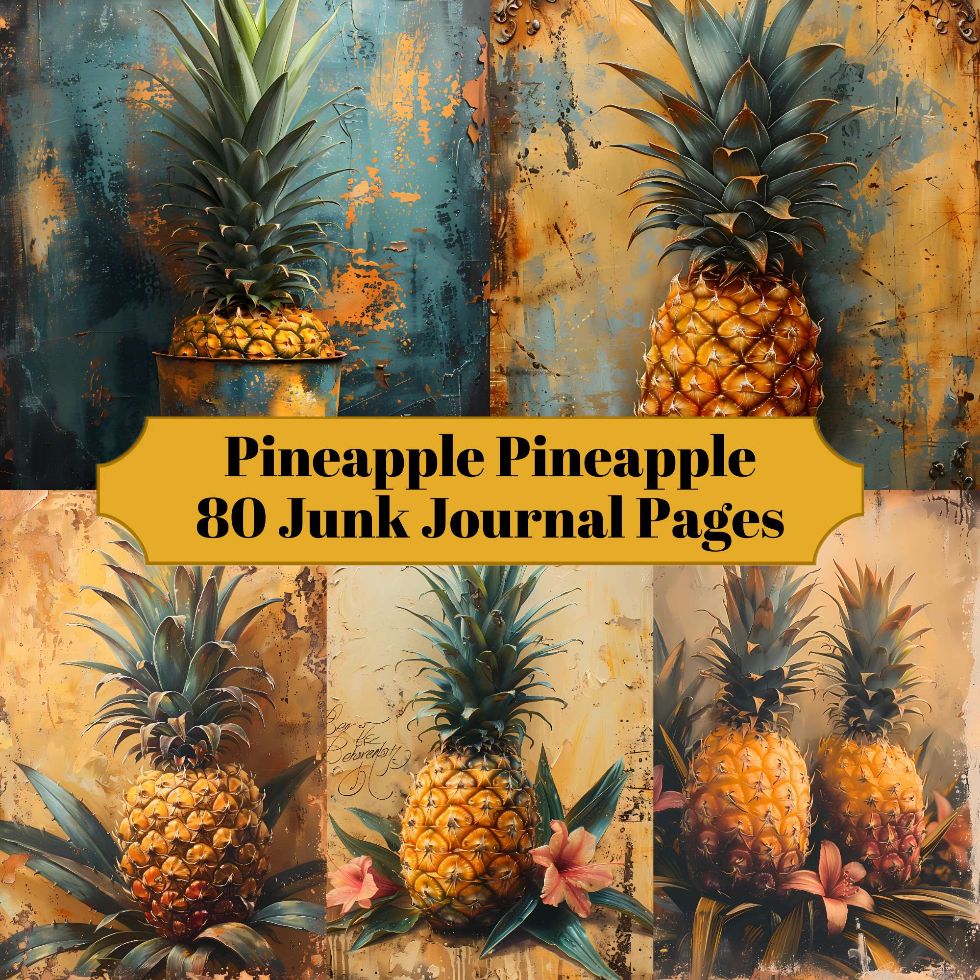 Pineapple Junk Journal Pages