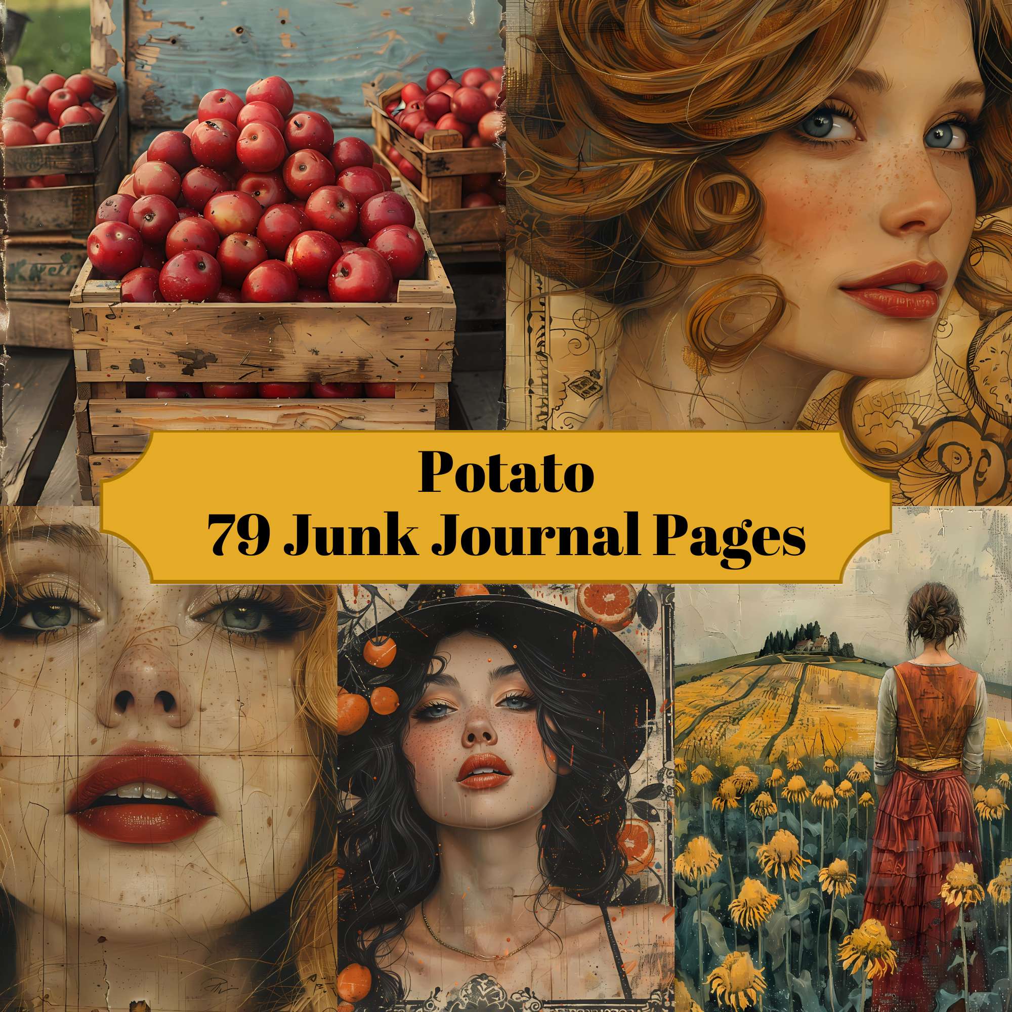 Potato Junk Journal Pages