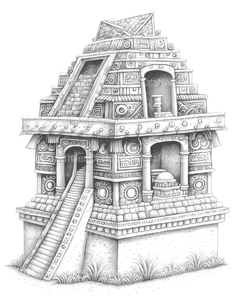 Castle Tiny House Coloring Book - CraftNest - Digital Crafting and Art