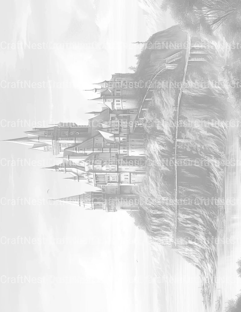 Castles Coloring Book - CraftNest - Digital Crafting and Art