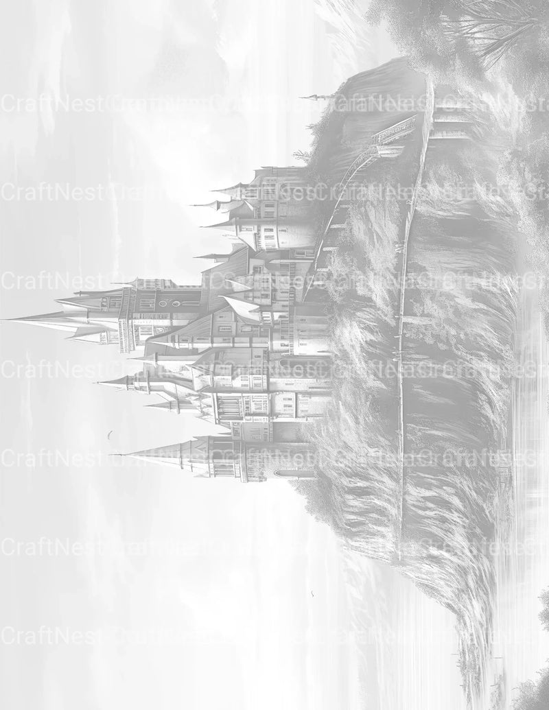 Castles Coloring Book - CraftNest - Digital Crafting and Art