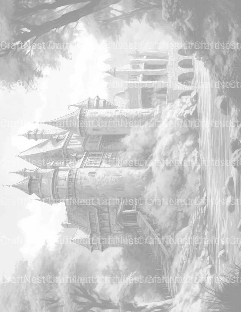Castles Coloring Book - CraftNest - Digital Crafting and Art