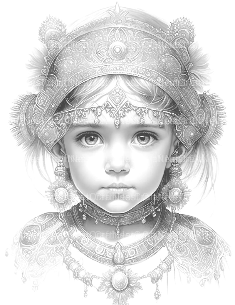 Aztec Girl Coloring Book - CraftNest - Digital Crafting and Art