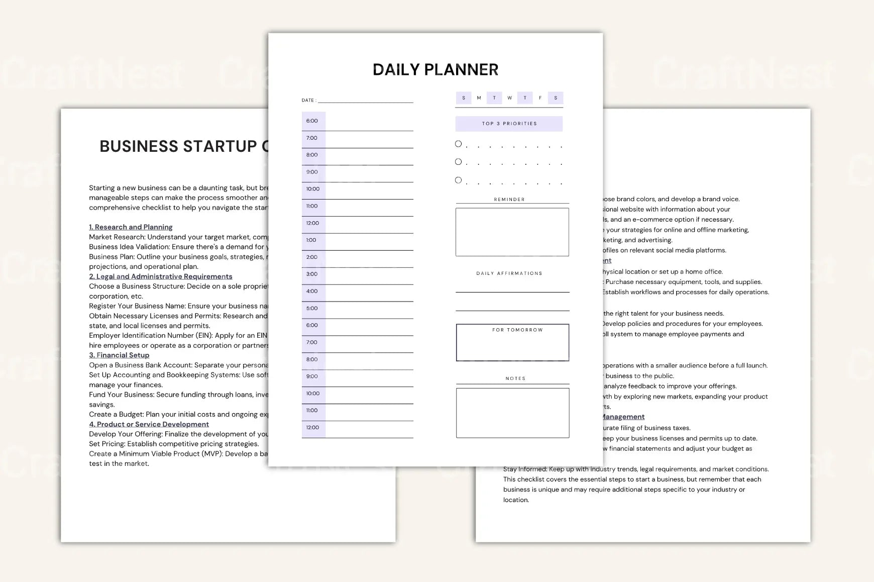Entrepreneur Success Workbook - CraftNest - Digital Crafting and Art