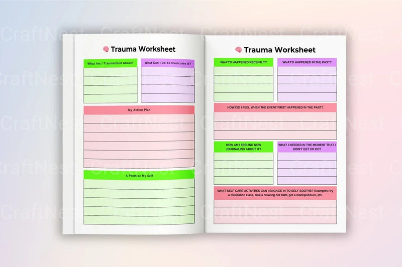 PTSD Trauma Processing Workbook - CraftNest - Digital Crafting and Art