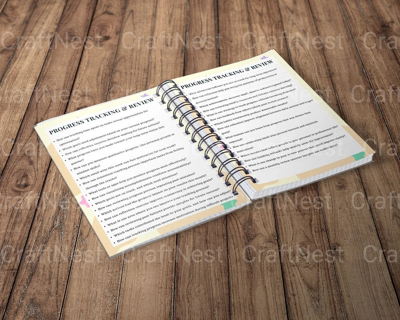 Goal Setting Prompts Book for Personal Growth - CraftNest - Digital Crafting and Art