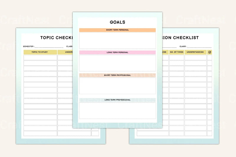 Student Success Planner Organizer - CraftNest - Digital Crafting and Art