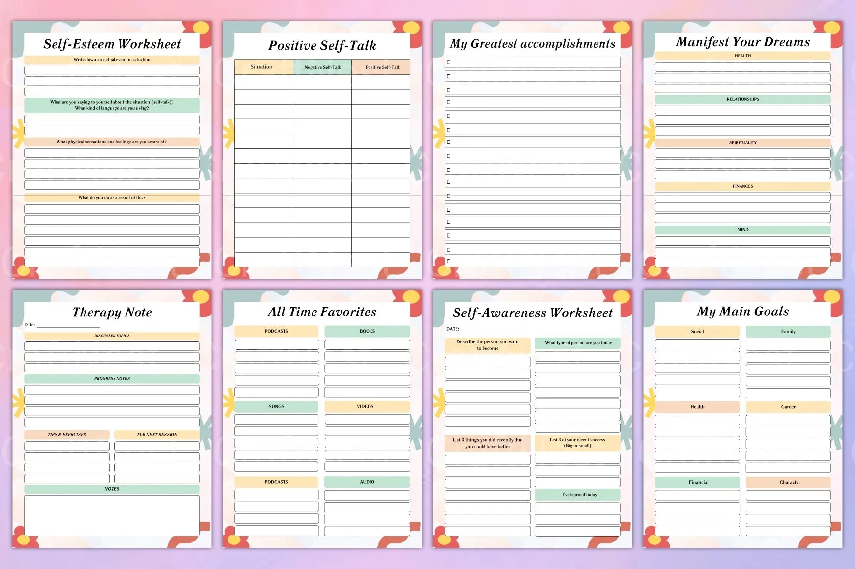 Self Care Planner: Enhance Your Wellbeing - CraftNest - Digital Crafting and Art