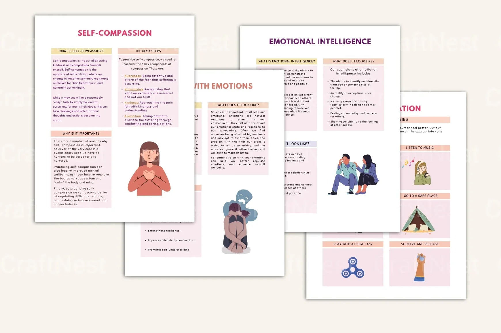Emotion Processing Worksheets for Personal Growth - CraftNest - Digital Crafting and Art