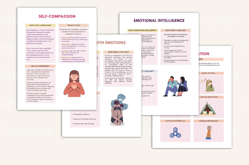 Emotion Processing Worksheets for Personal Growth - CraftNest - Digital Crafting and Art
