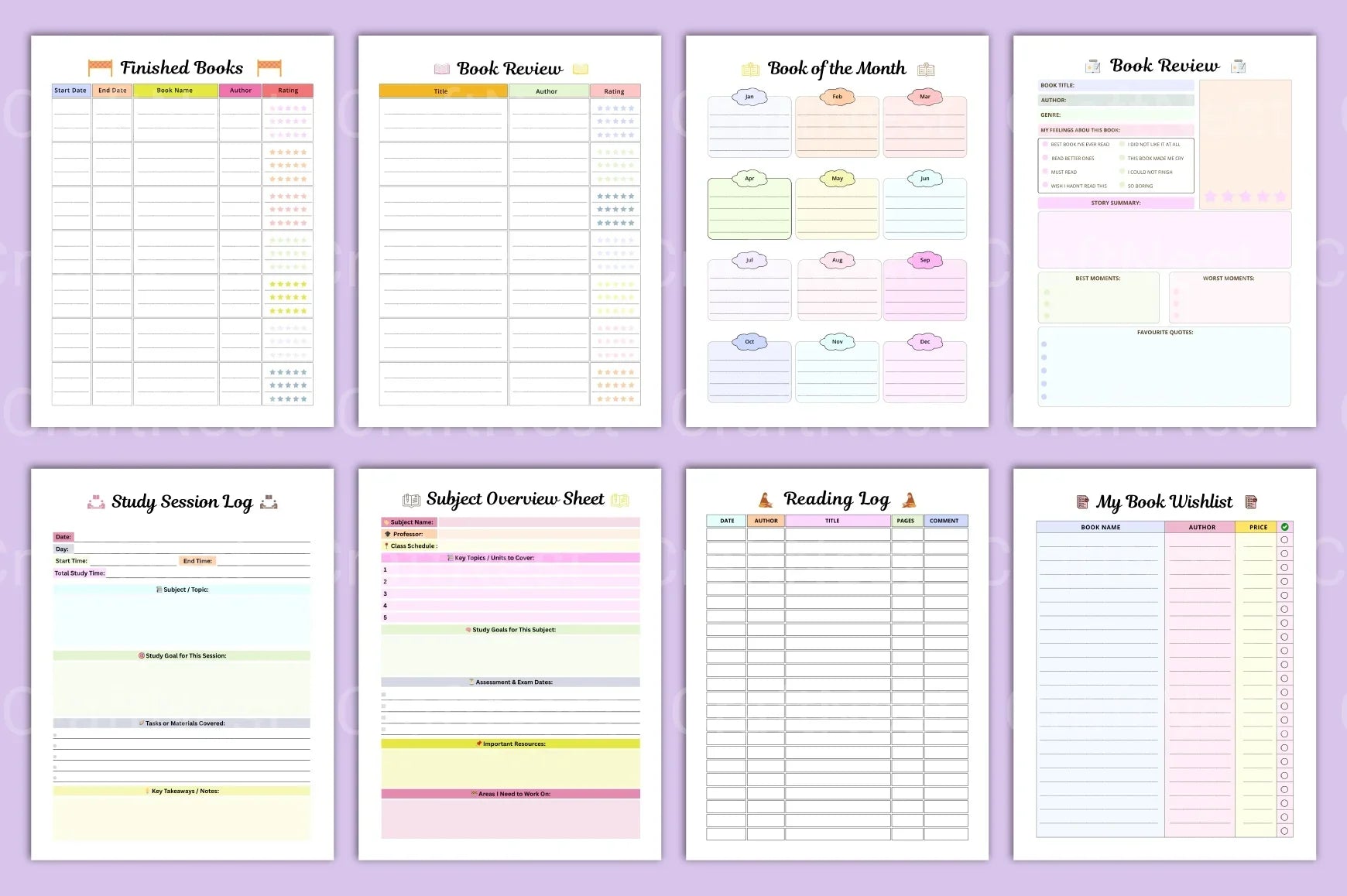 Study Glow Up Planner for Academic Success - CraftNest - Digital Crafting and Art