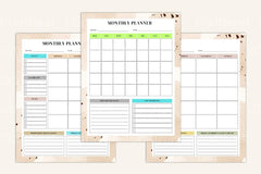 Yearly, Weekly & Monthly Planner 2024 - CraftNest - Digital Crafting and Art