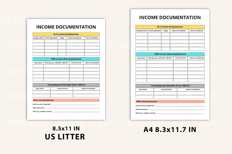 Tax Return Binder for Organized Filing - CraftNest - Digital Crafting and Art
