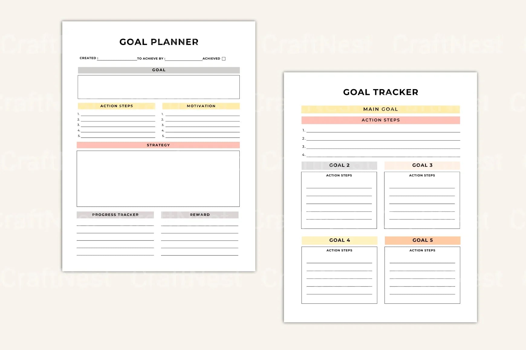 Goal Setting Motivation Guide - CraftNest - Digital Crafting and Art