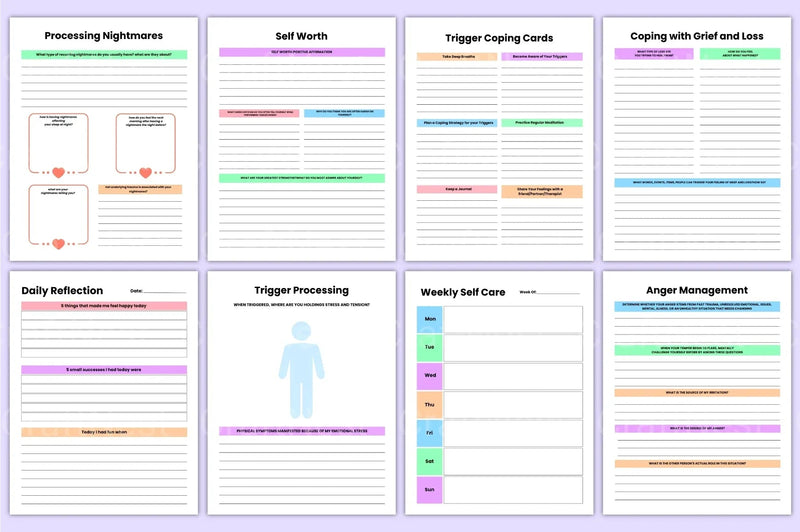 PTSD Trauma Recovery Workbook - CraftNest - Digital Crafting and Art