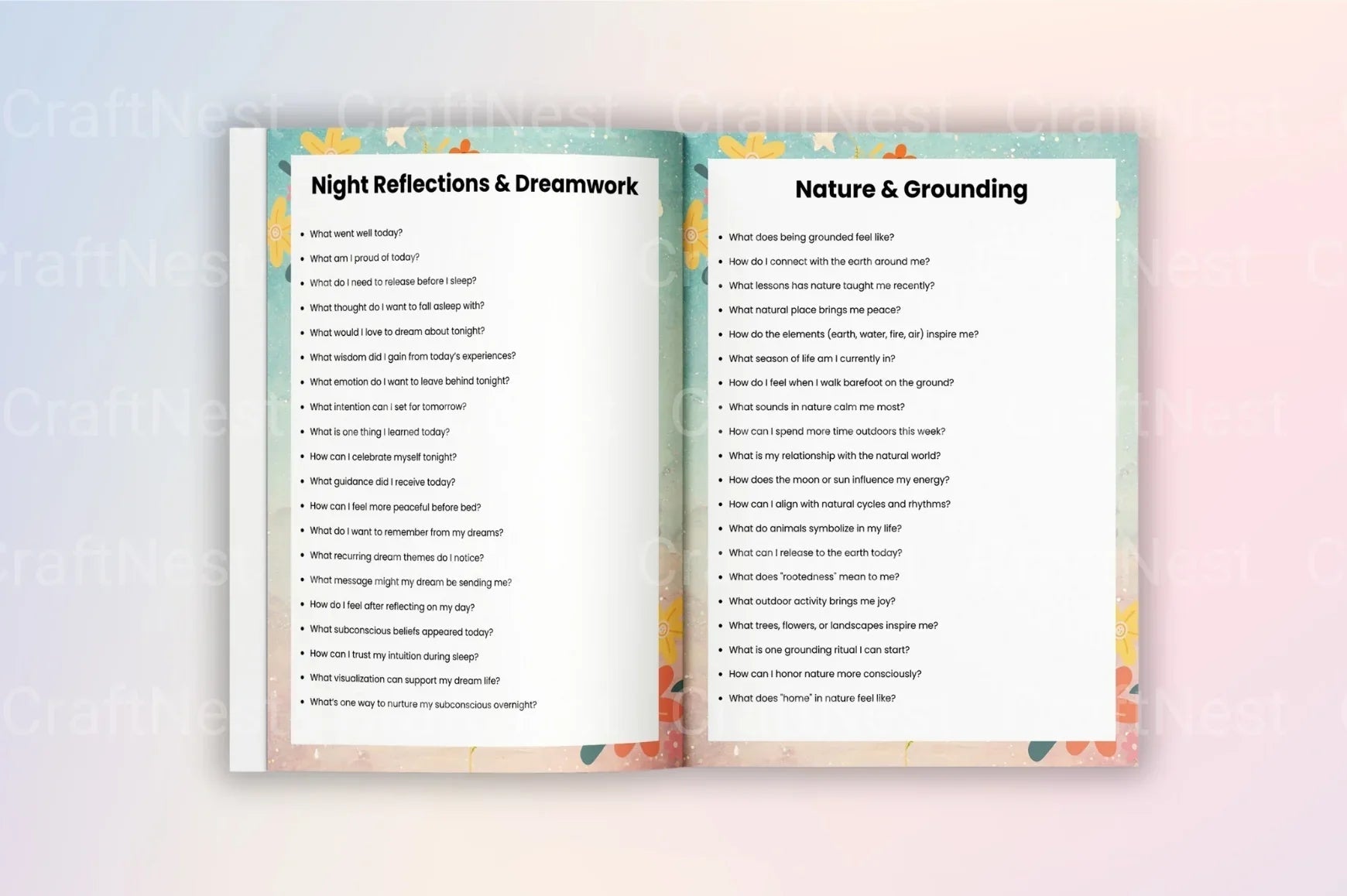 Manifestation Prompts Workbook for Personal Growth - CraftNest - Digital Crafting and Art