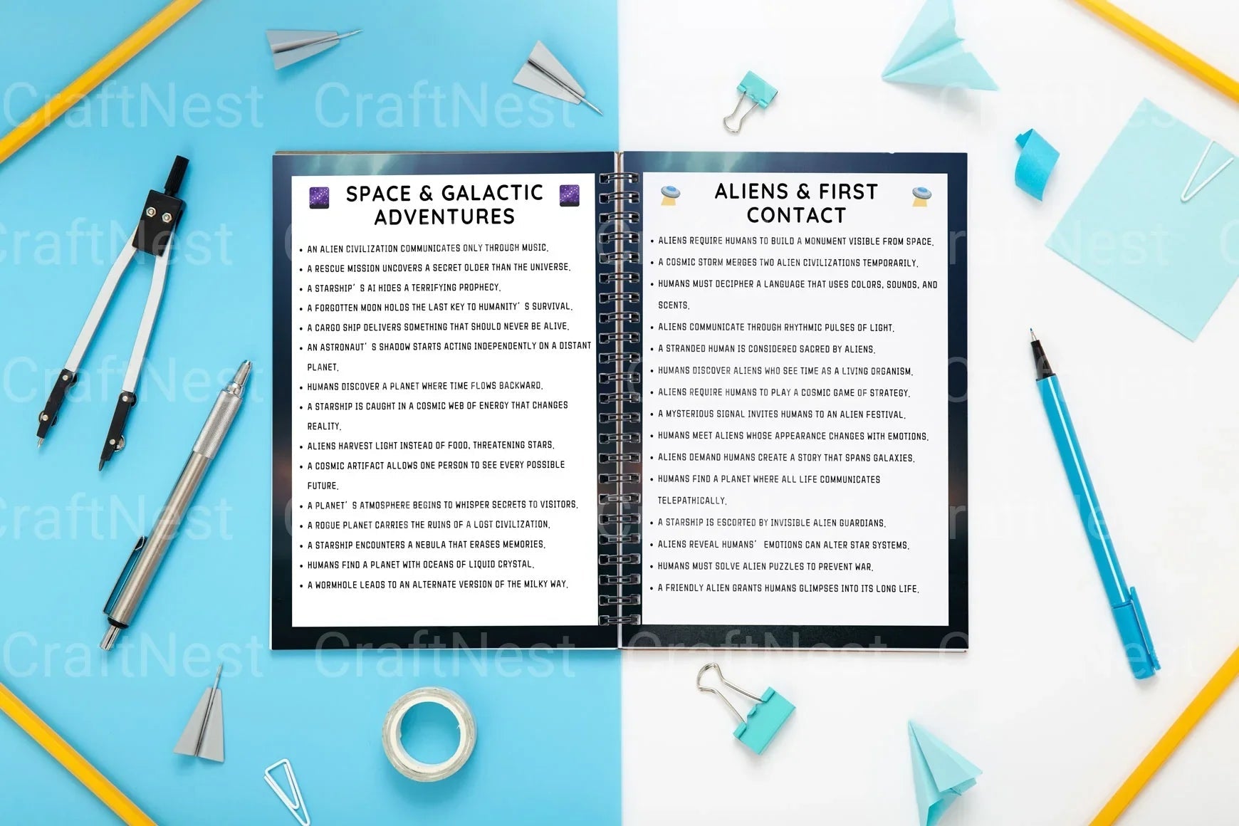 Engaging Sci-Fi Writing Prompts Book - CraftNest - Digital Crafting and Art