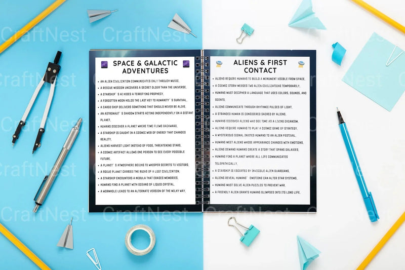 Engaging Sci-Fi Writing Prompts Book - CraftNest - Digital Crafting and Art