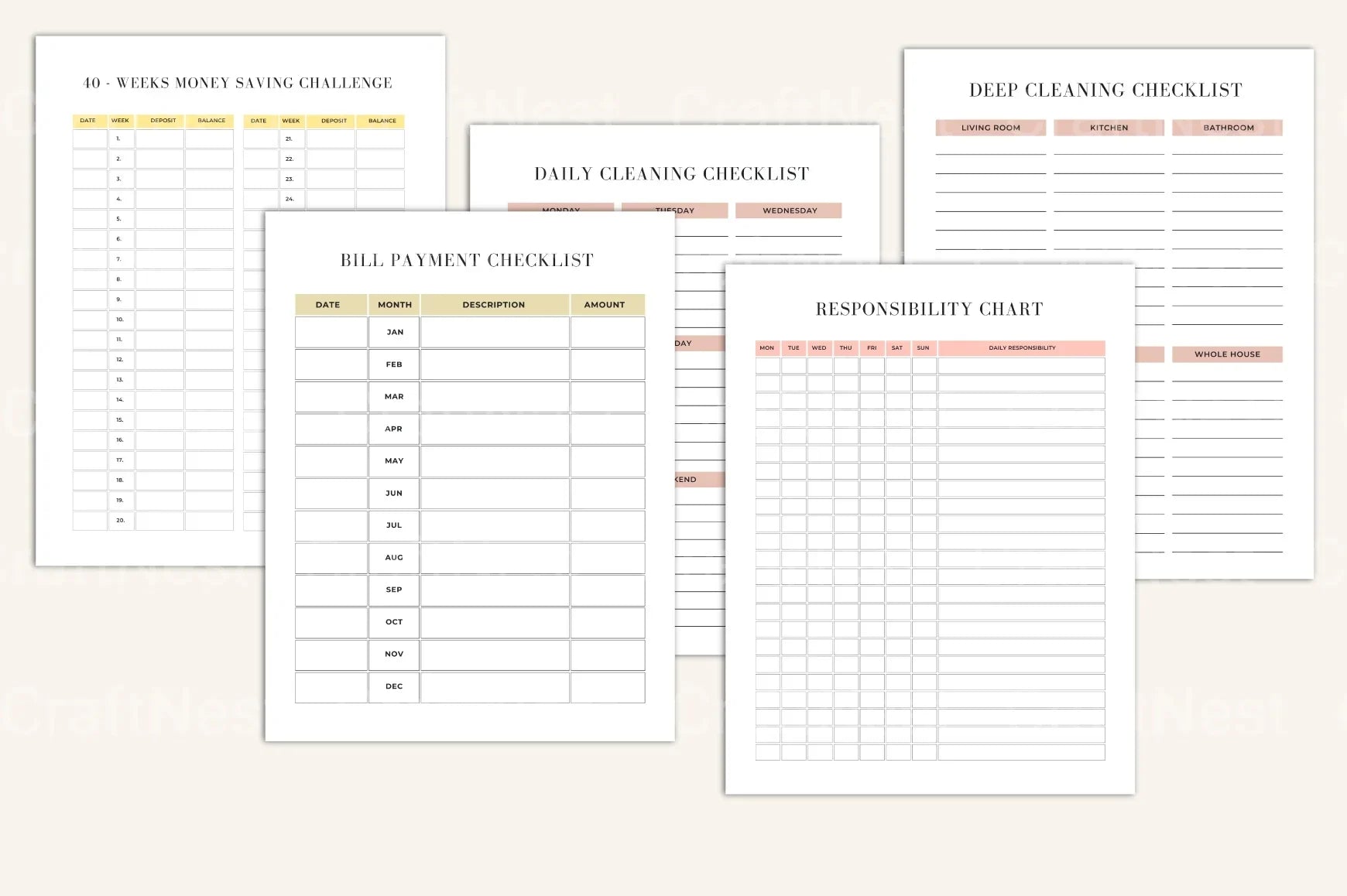 Ultimate House Management Binder for Organization - CraftNest - Digital Crafting and Art