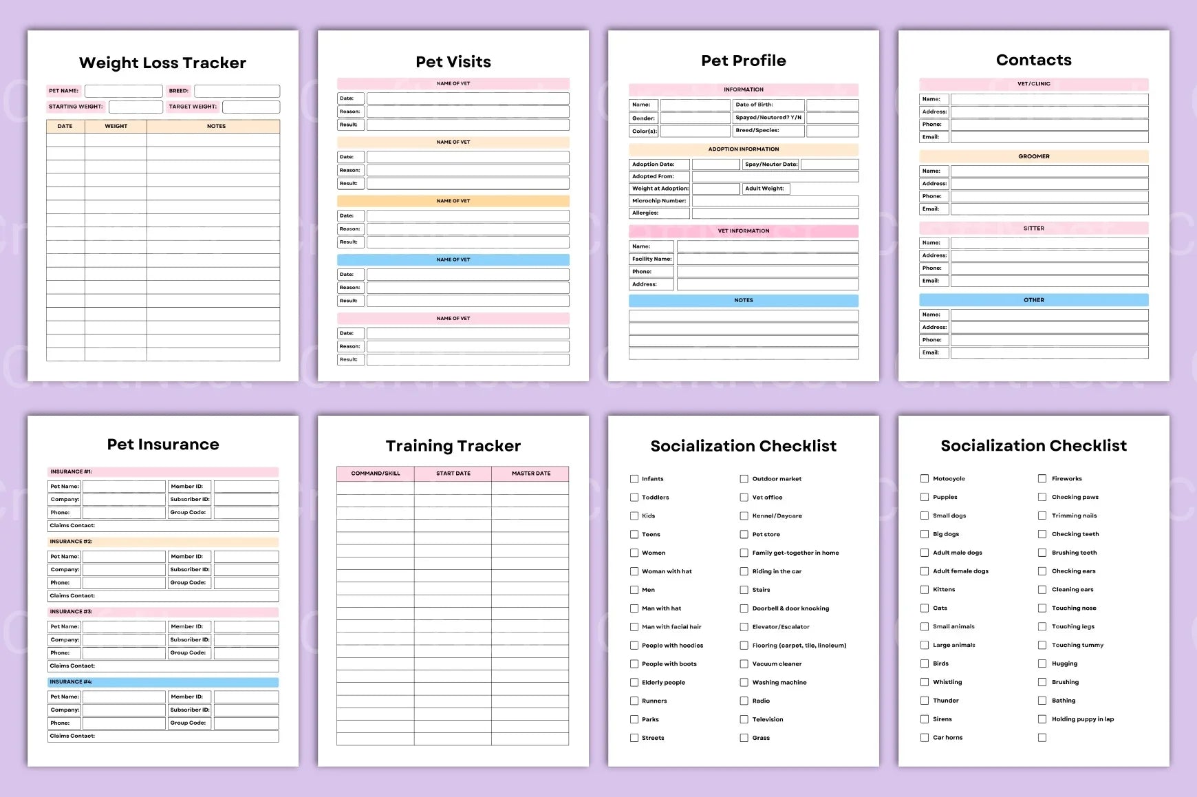 Pet Care Planner: Organize Your Pet's Health & Schedule - CraftNest - Digital Crafting and Art