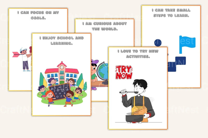 Affirmation Cards for Kids - CraftNest - Digital Crafting and Art