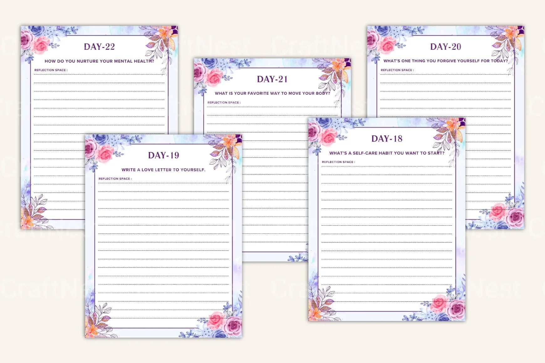 Daily Self-Care Prompts for Personal Wellbeing - CraftNest - Digital Crafting and Art