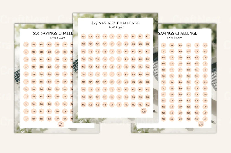 Savings Budget Organizer - CraftNest - Digital Crafting and Art