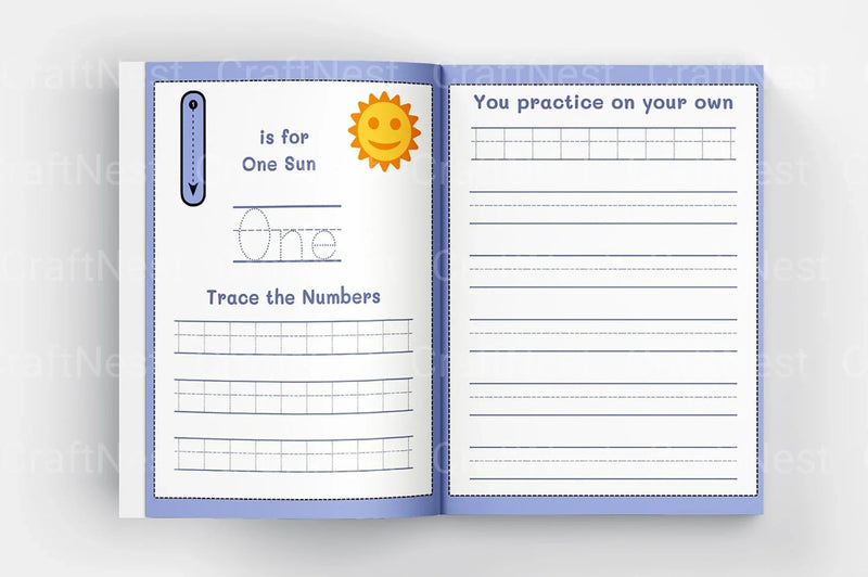 ABC Letter and Number Tracing Workbook - CraftNest - Digital Crafting and Art