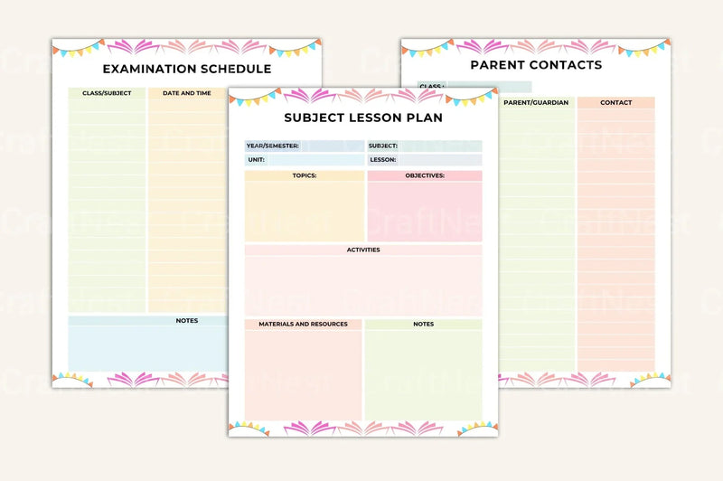 Educator Planner for Effective Teaching - CraftNest - Digital Crafting and Art