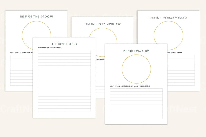 Baby Milestone Tracker - CraftNest - Digital Crafting and Art