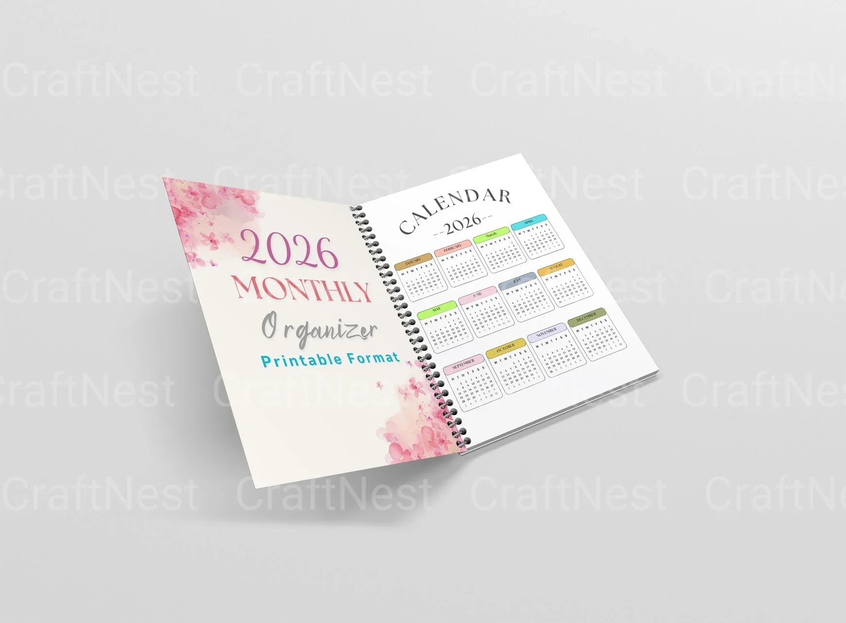 Monthly Organizer Template - CraftNest - Digital Crafting and Art