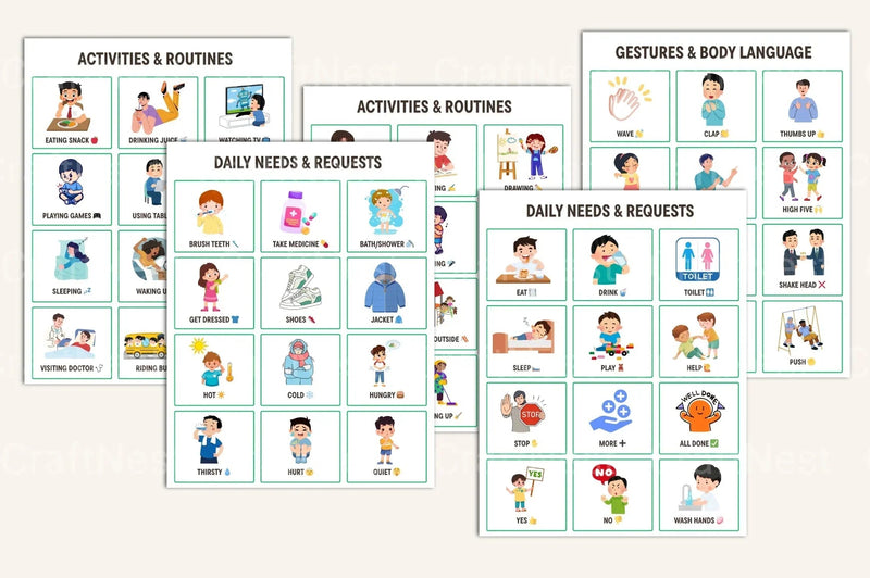 Non-Verbal Communication Visual Cards - CraftNest - Digital Crafting and Art