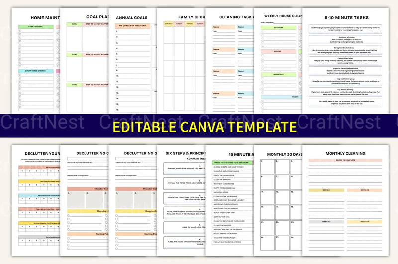 Decluttering Organizer Planner - CraftNest - Digital Crafting and Art