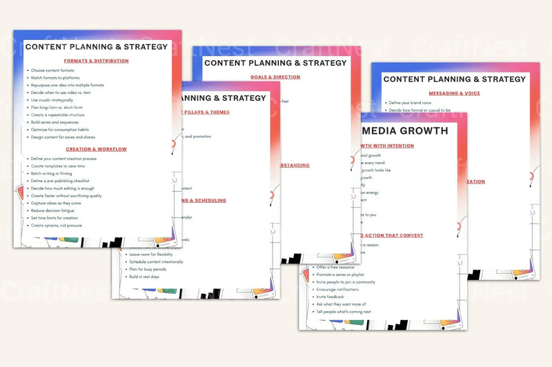 Social Media Prompt Book for Creative Engagement - CraftNest - Digital Crafting and Art