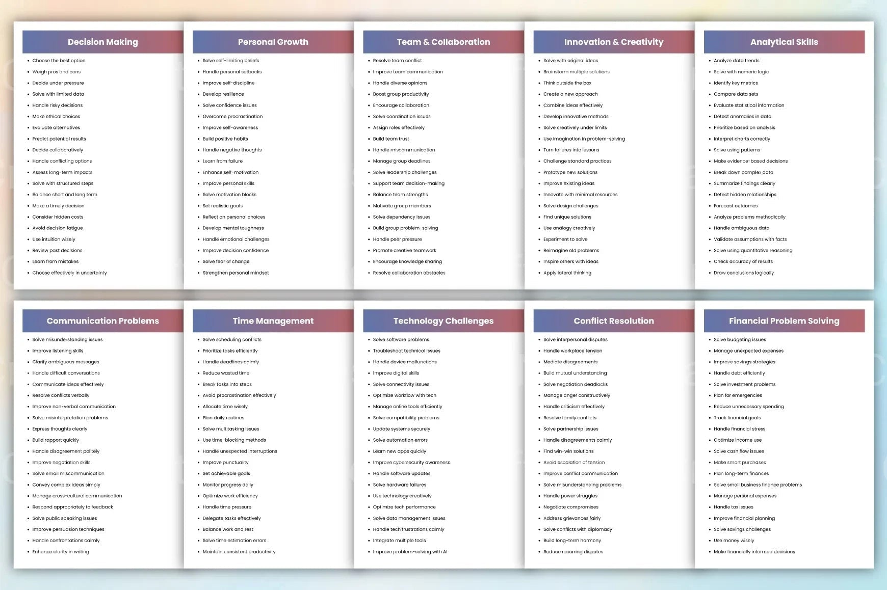 Creative Problem Solving Prompts - CraftNest - Digital Crafting and Art