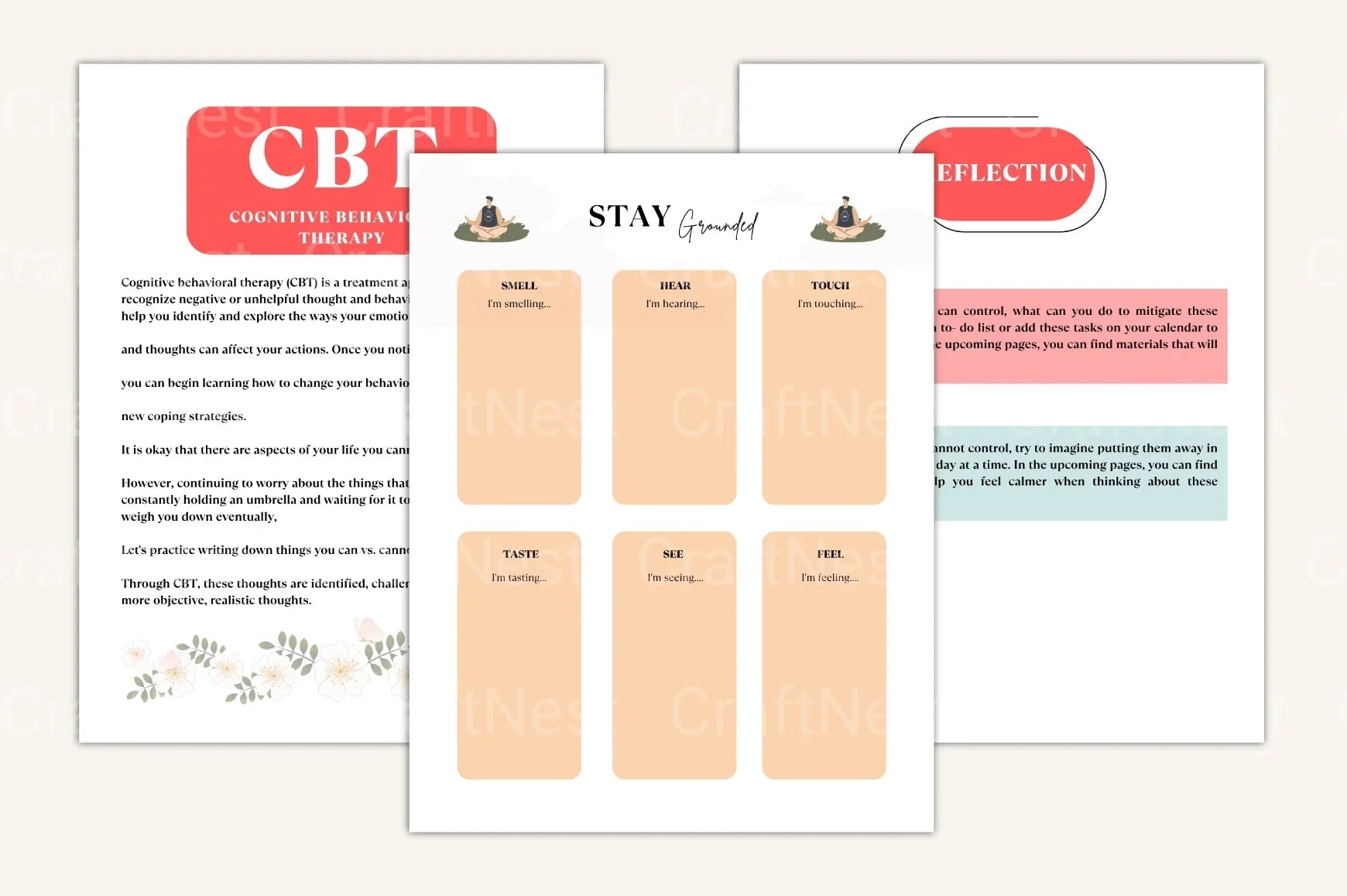 CBT Anxiety Management Workbook - CraftNest - Digital Crafting and Art