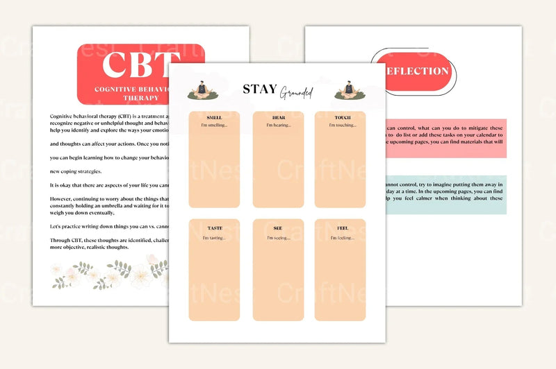 CBT Anxiety Management Workbook - CraftNest - Digital Crafting and Art