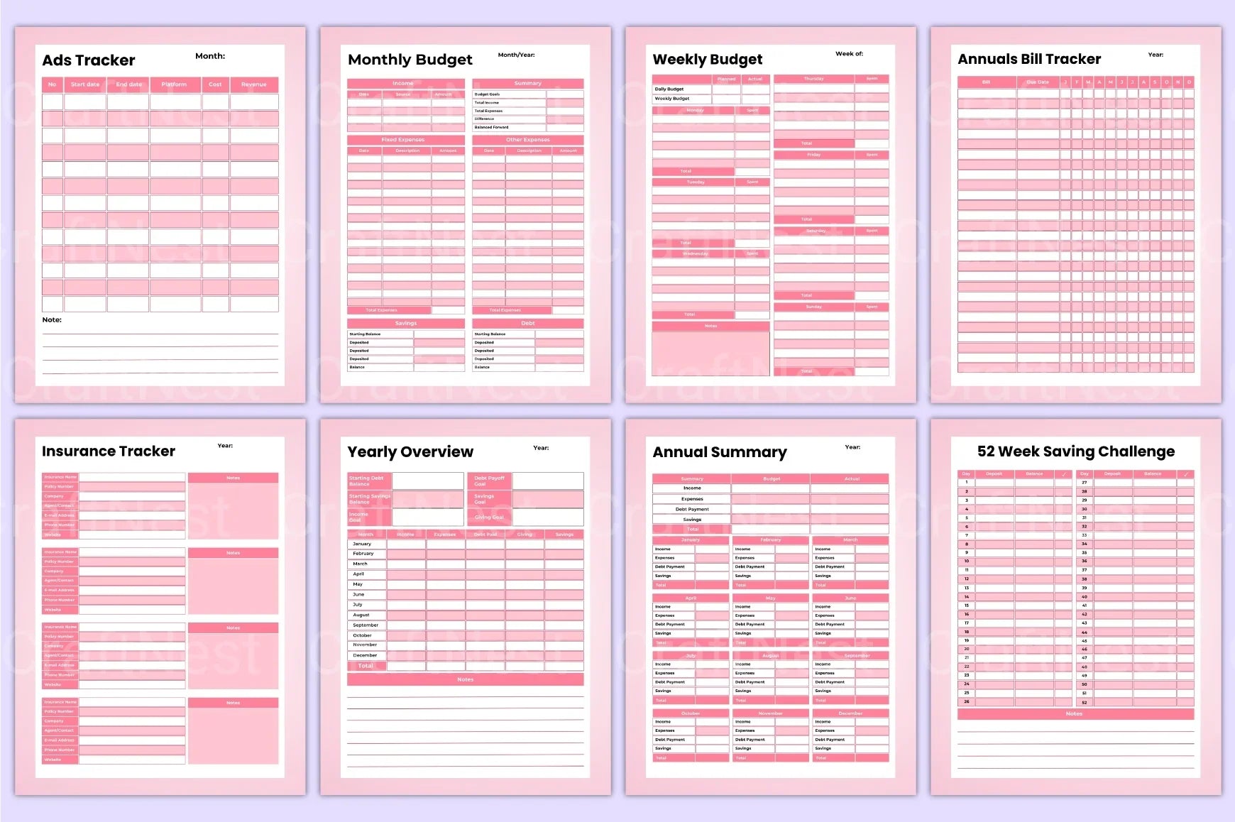 Side Hustle Planner for Entrepreneurs - CraftNest - Digital Crafting and Art