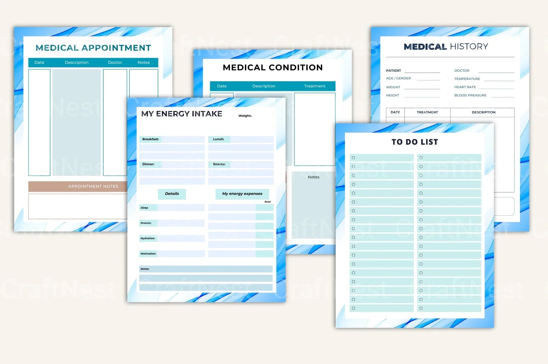 Medical Tracker Mega Tool - CraftNest - Digital Crafting and Art