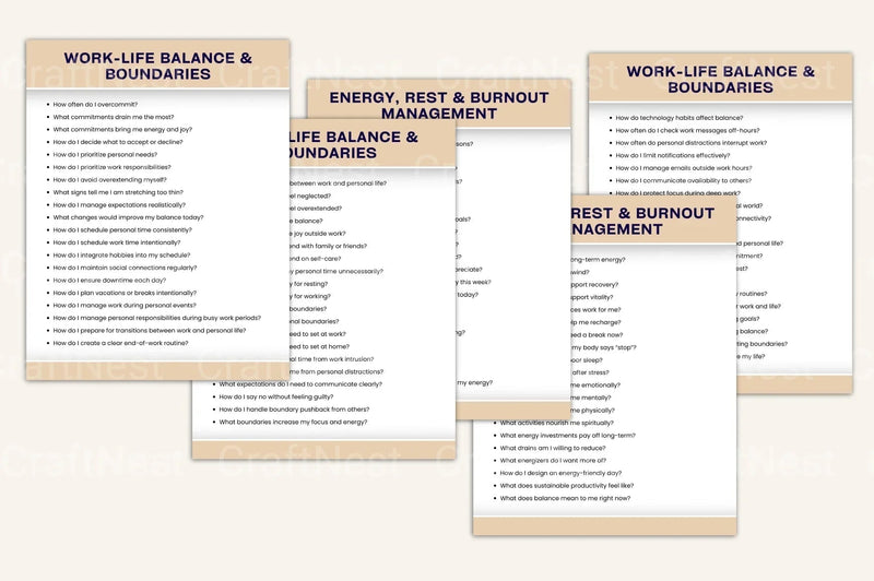 Effective Time Management Prompt Book - CraftNest - Digital Crafting and Art