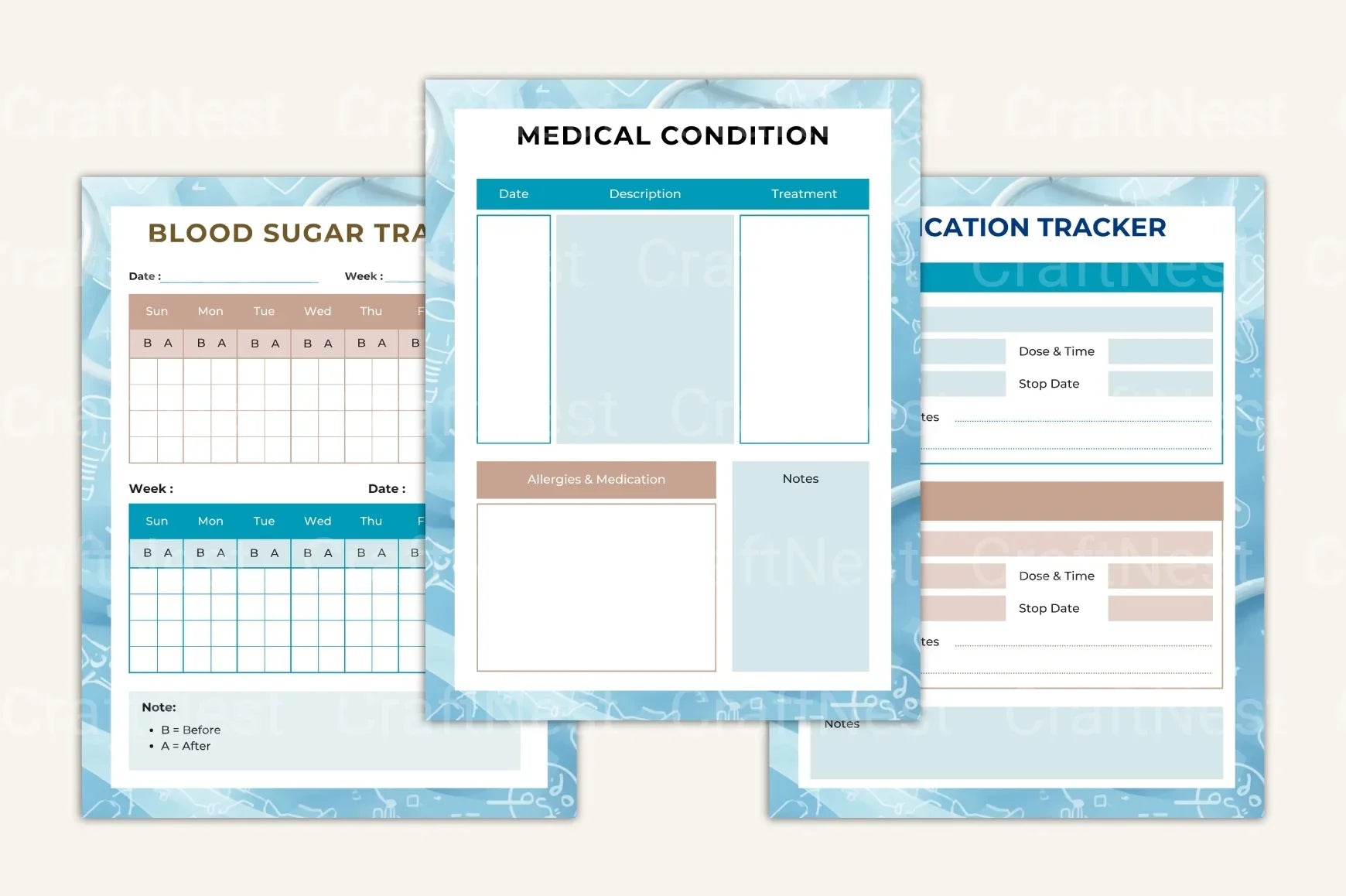 Medical Tracker Mega Tool - CraftNest - Digital Crafting and Art