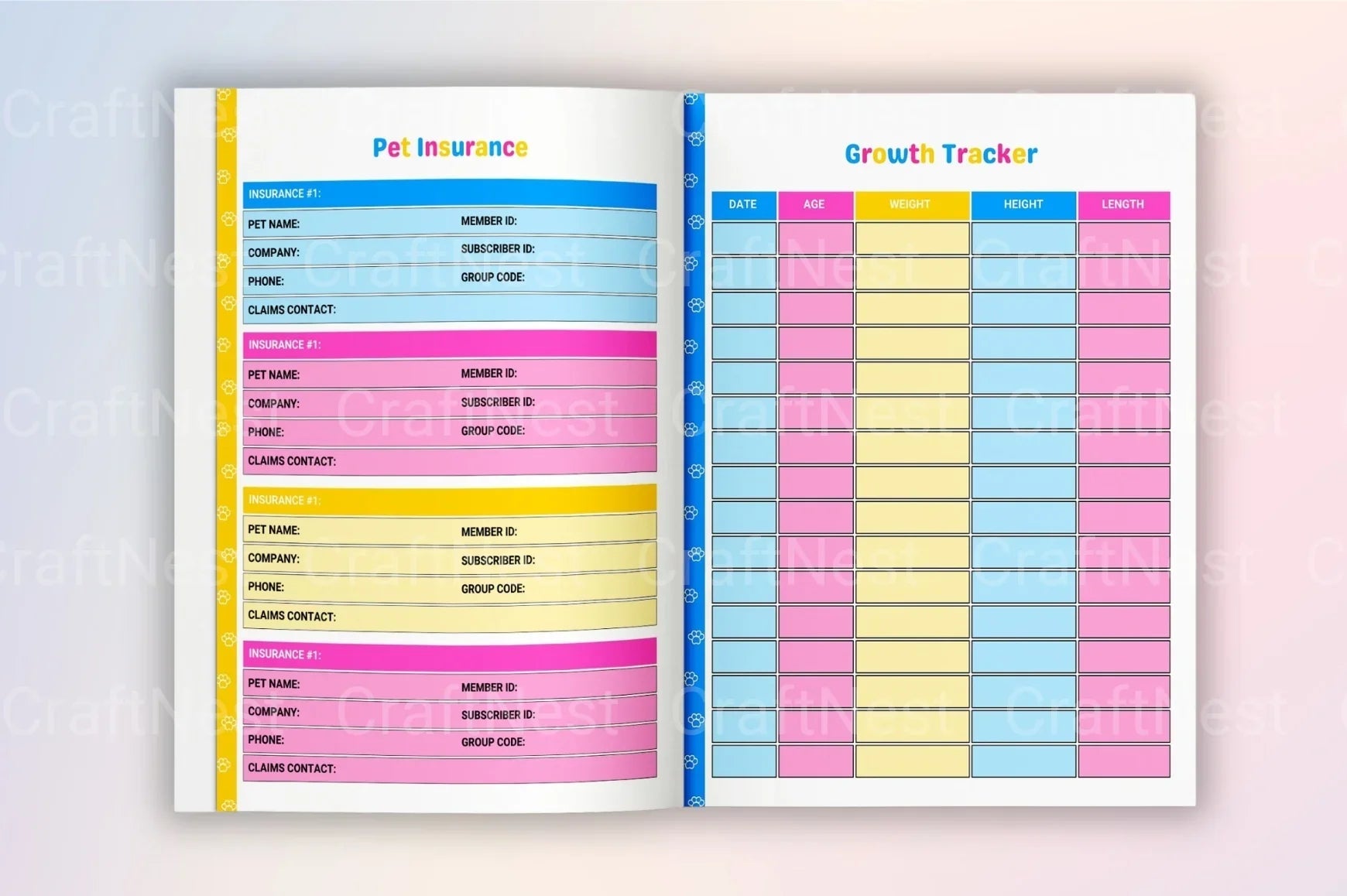 Pet Care Planner: Organize Your Pet's Needs - CraftNest - Digital Crafting and Art