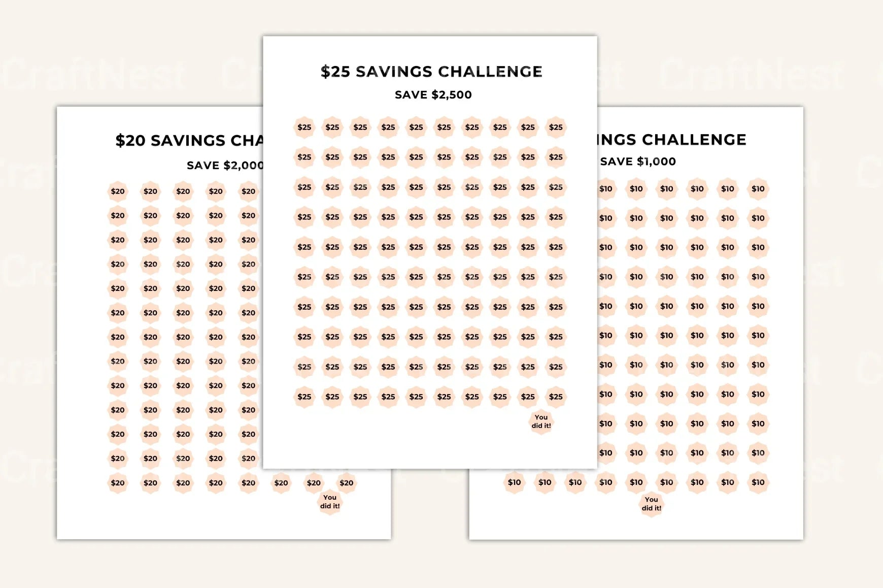 Savings Expense Tracker Tool - CraftNest - Digital Crafting and Art