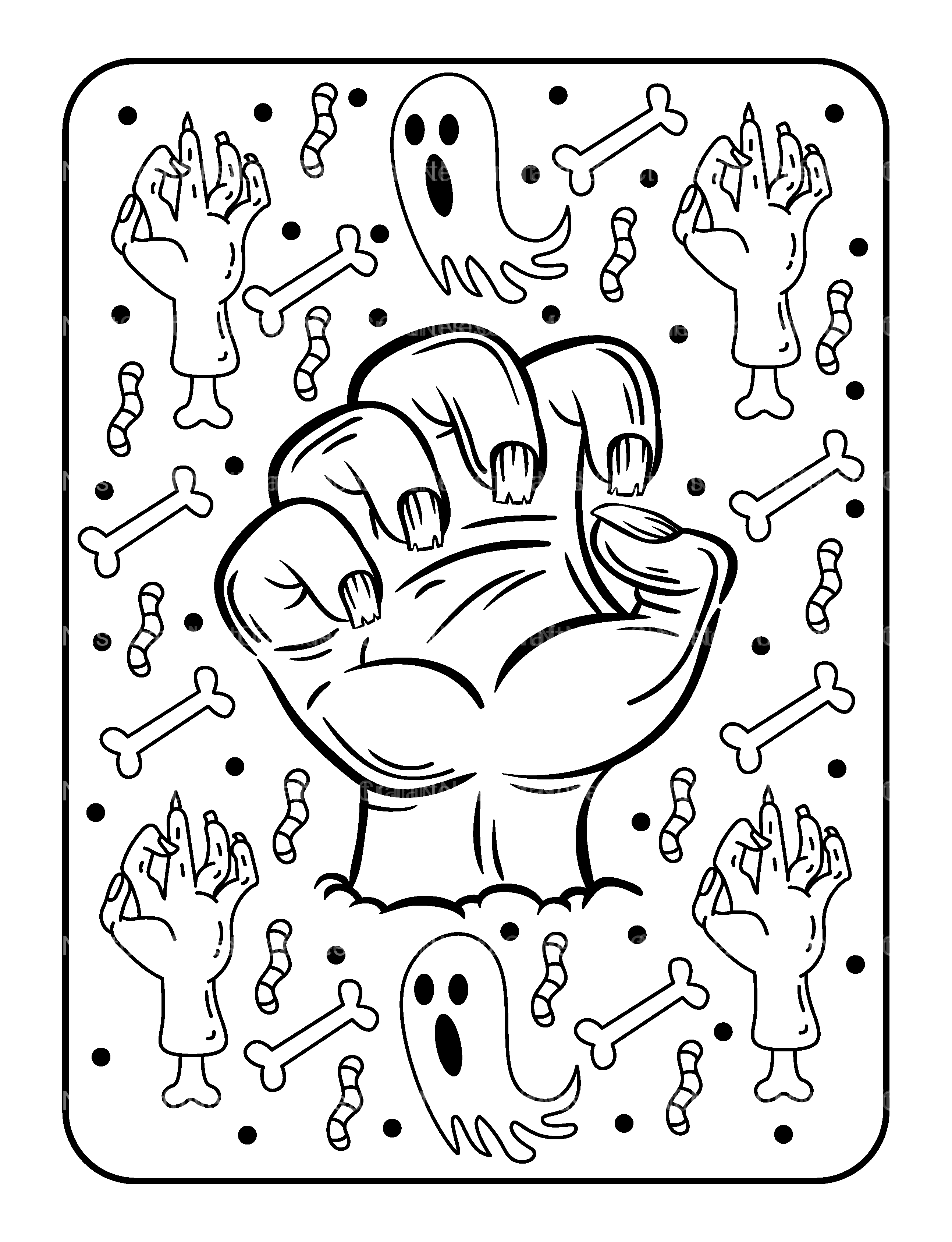 Kids Halloween Coloring Book 9 - CraftNest - Digital Crafting and Art